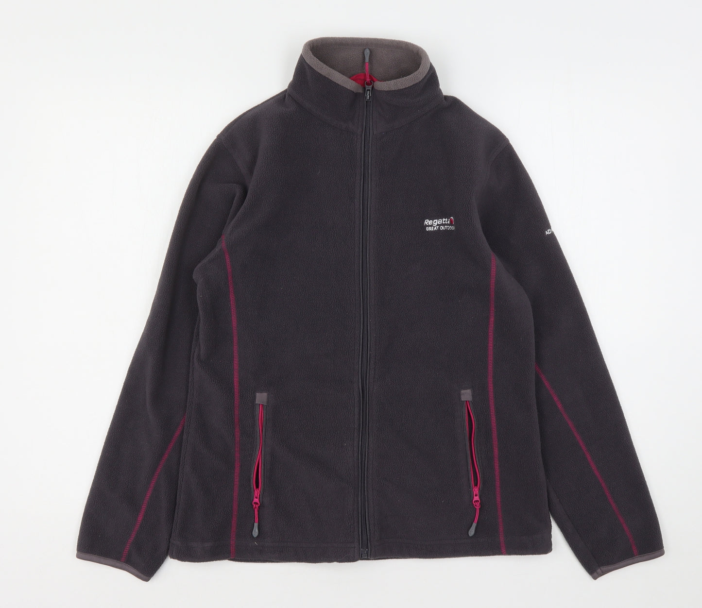 Regatta Womens Grey  Polyester Full Zip Sweatshirt Size 10