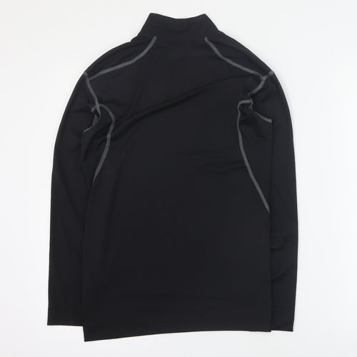 Nike Mens Black  Polyester Basic T-Shirt Size M High Neck Pullover