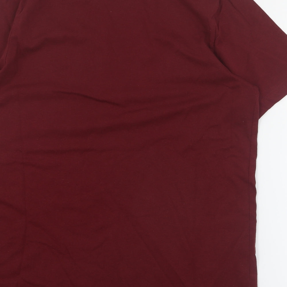 5th Shore Mens Red  Cotton  T-Shirt Size S Crew Neck