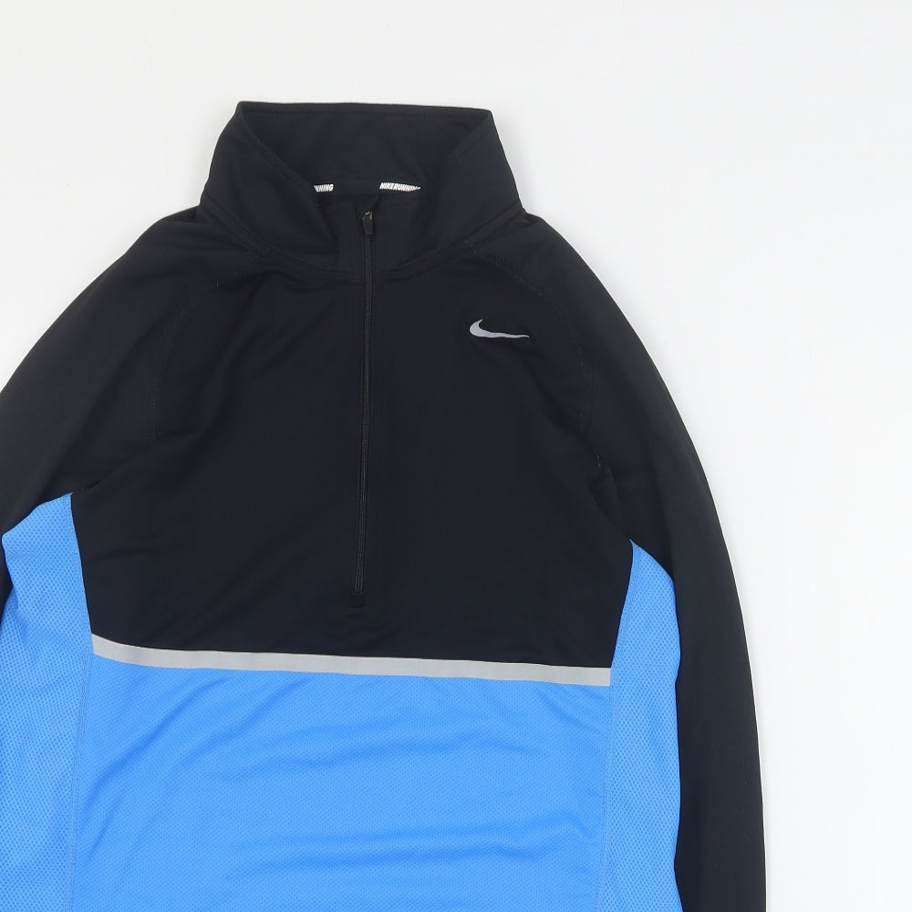 Nike Mens Blue  Polyester Pullover Sweatshirt Size S