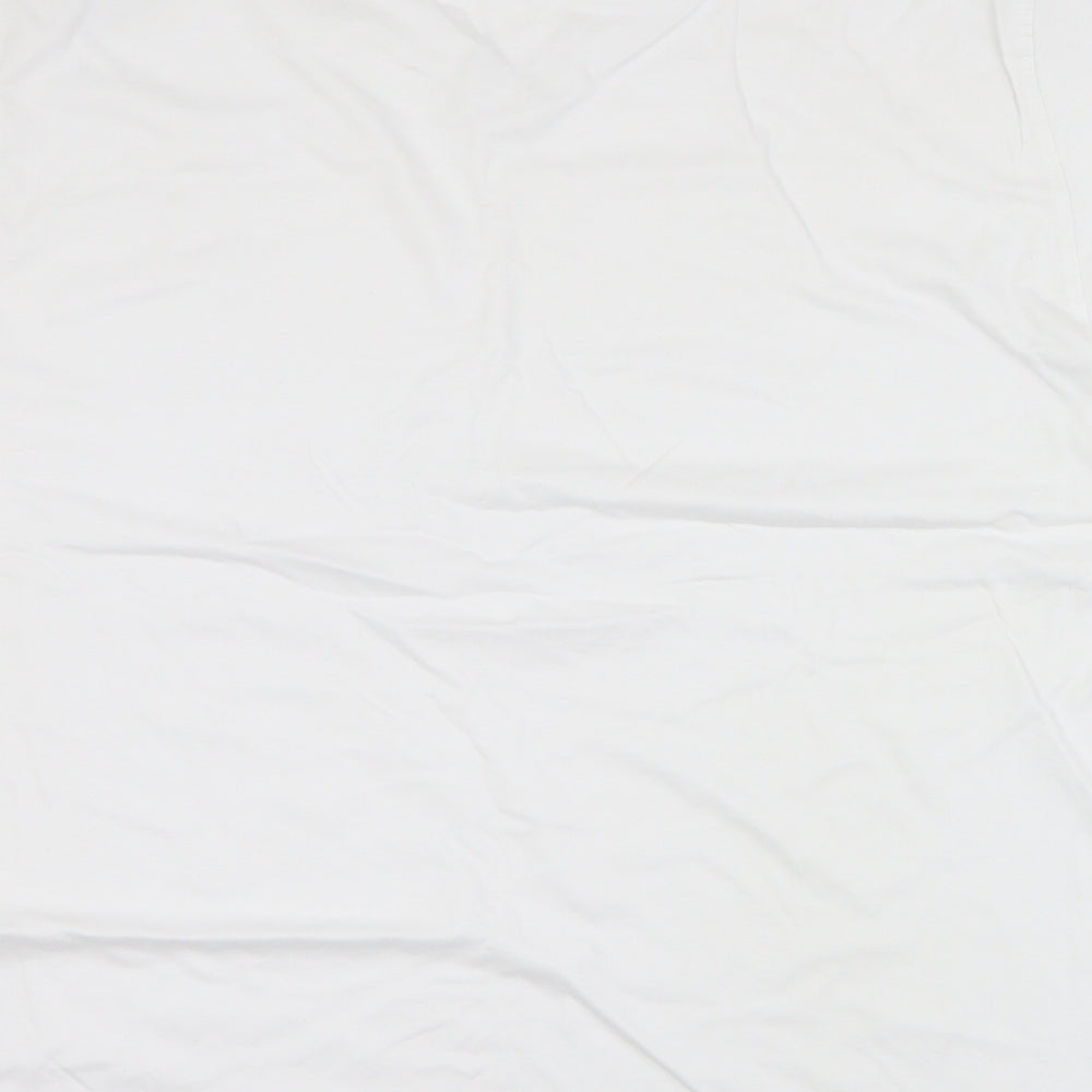 Matalan Mens White  Cotton  T-Shirt Size XL V-Neck