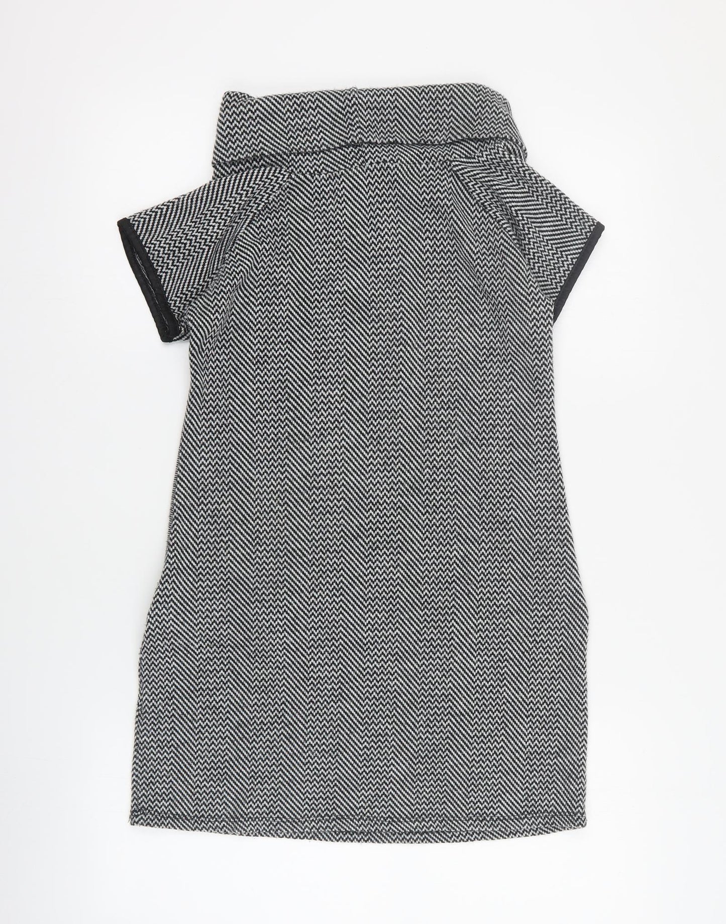 Quiz Womens Black  Acrylic Jumper Dress  Size 8  Roll Neck Pullover