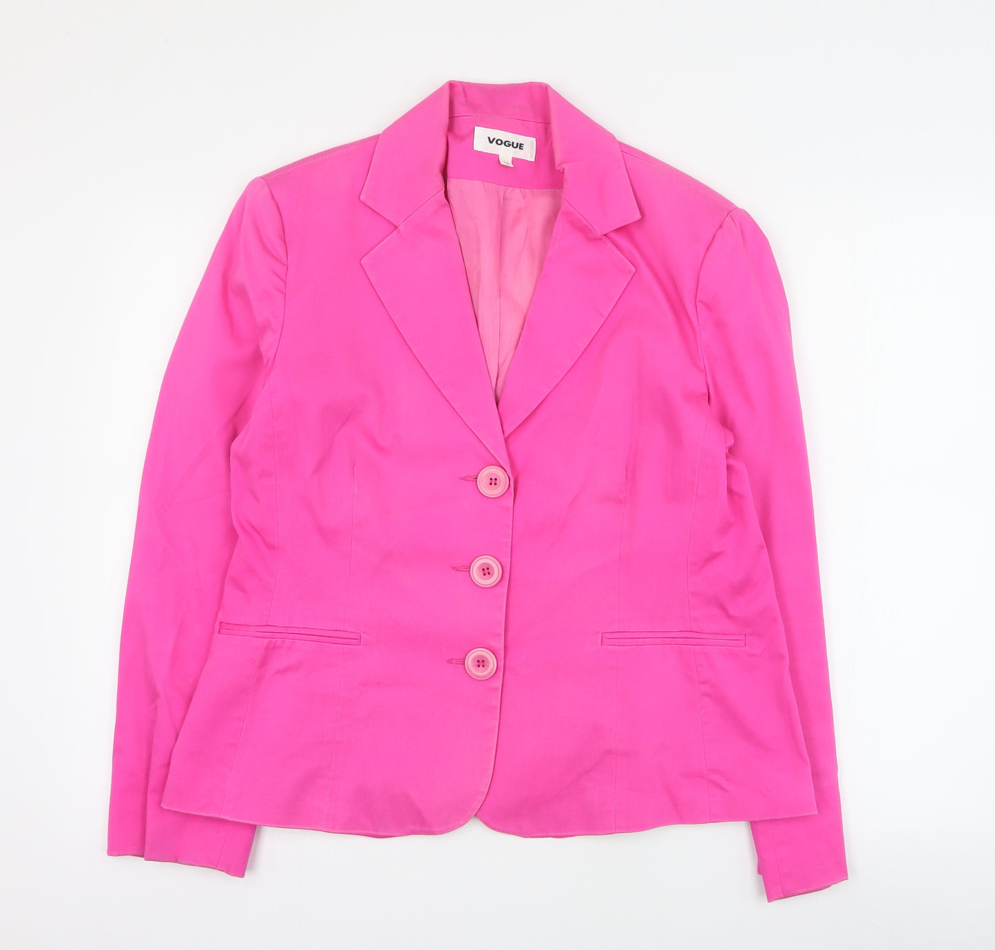 Vogue Womens Pink   Jacket Blazer Size 16  Button