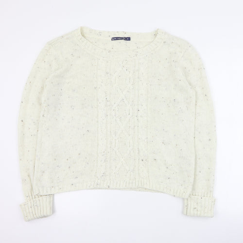 Store Twenty One Womens Beige Round Neck  Acrylic Pullover Jumper Size M