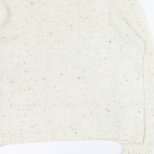 Store Twenty One Womens Beige Round Neck  Acrylic Pullover Jumper Size M