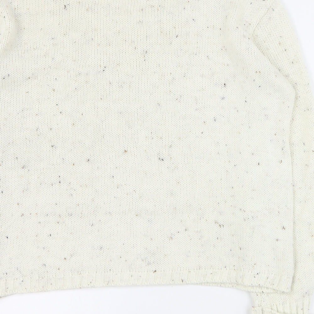 Store Twenty One Womens Beige Round Neck  Acrylic Pullover Jumper Size M