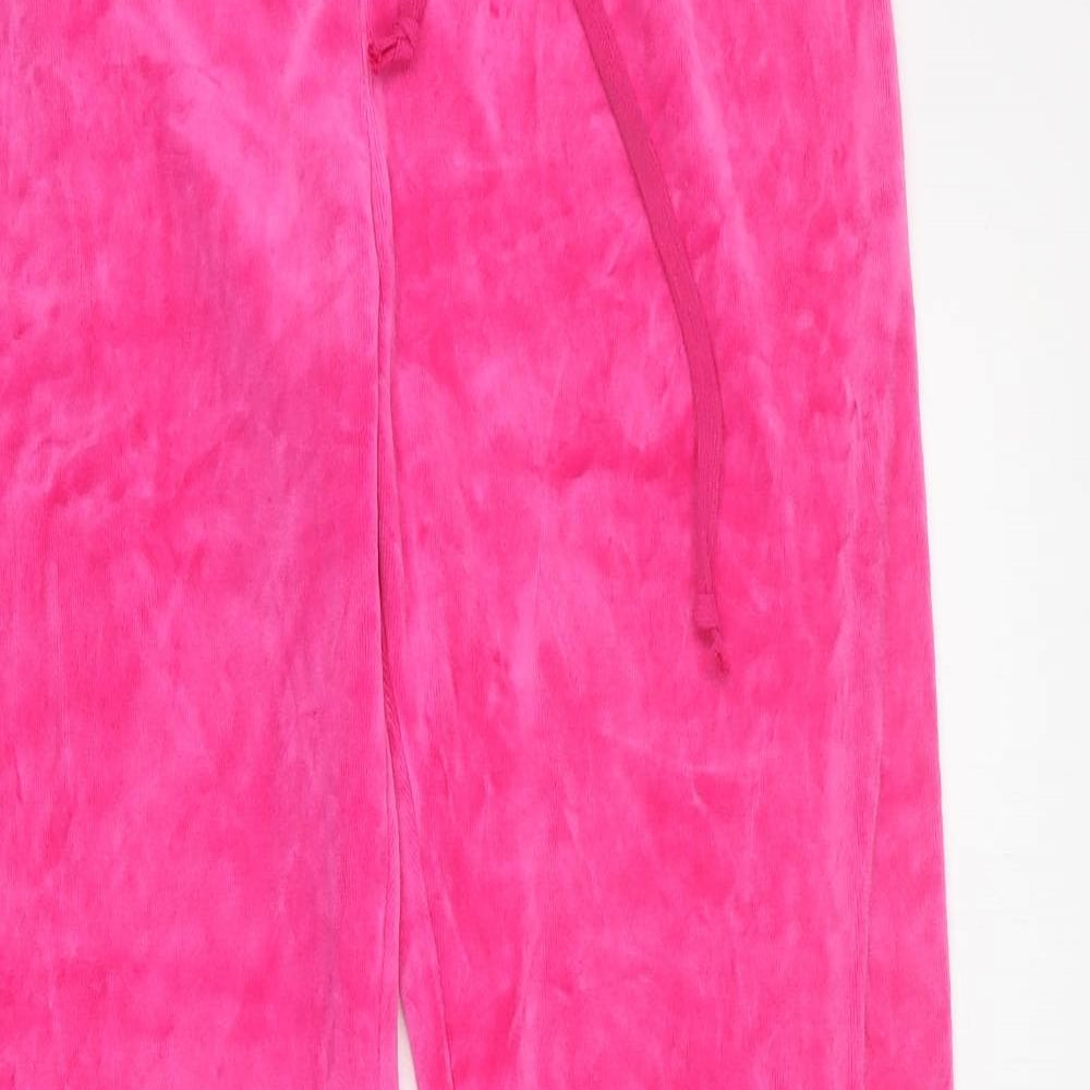Tapout Womens Pink  Cotton Jogger Trousers Size 14 L30 in Regular Drawstring