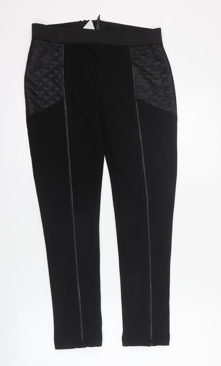 NAF NAF Womens Black  Viscose Capri Leggings Size M L26 in