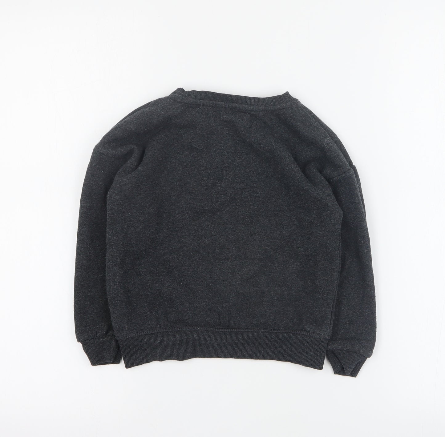 Primark Girls Grey  Cotton Pullover Sweatshirt Size 5-6 Years  Pullover