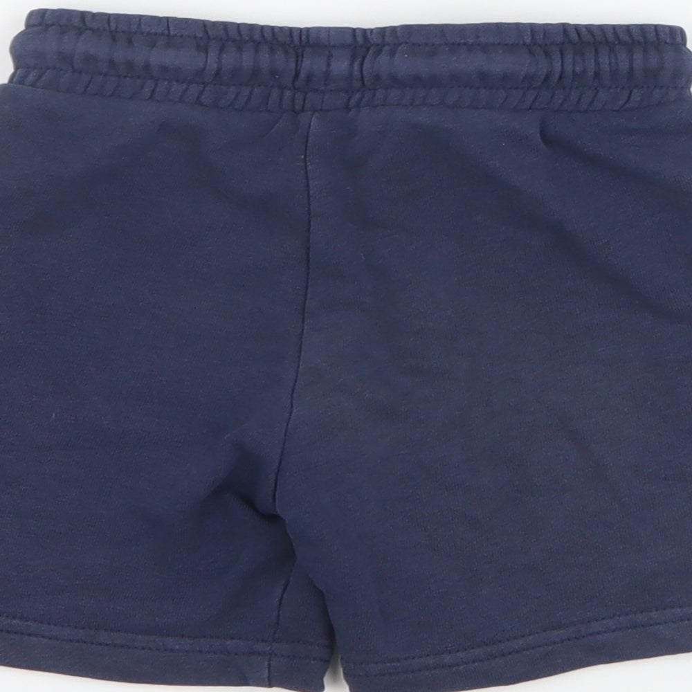 F&F Girls Blue  Cotton Sweat Shorts Size 2-3 Years  Regular Drawstring - Dinosaur