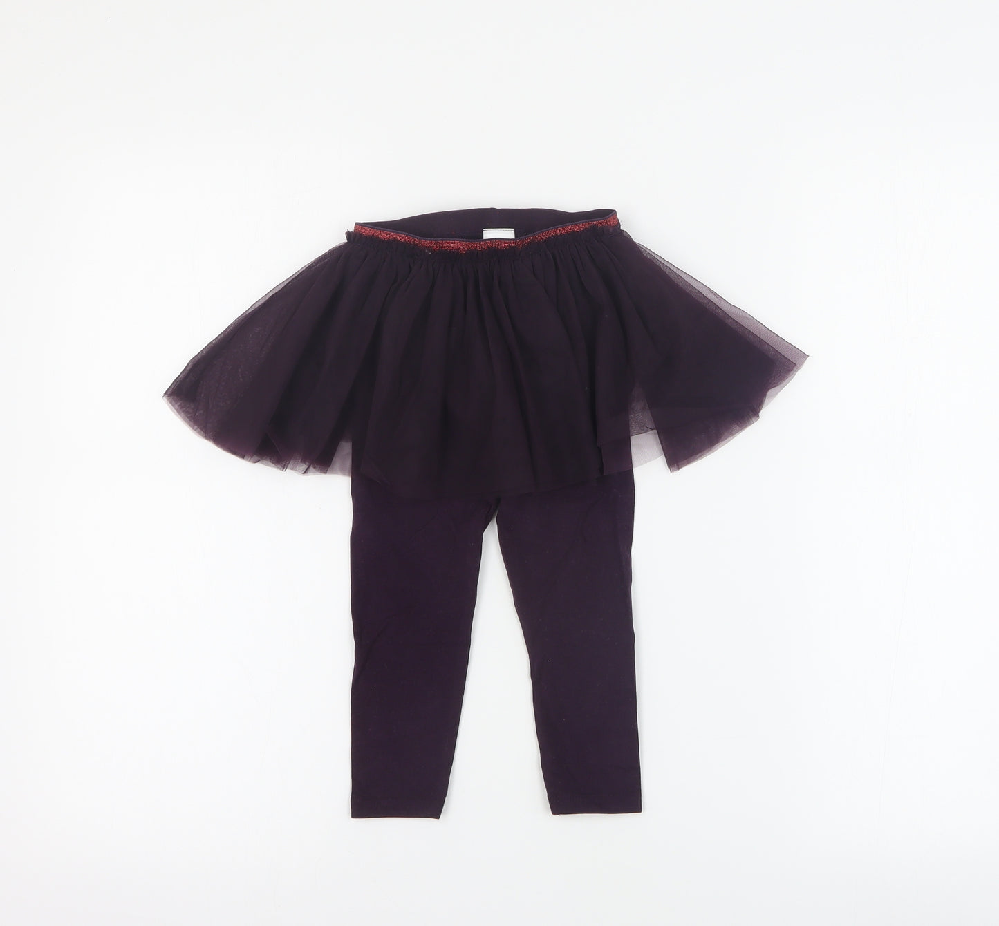 NEXT Baby Purple  Cotton Cropped Leggings Size 18-24 Months  Pullover - Tutu