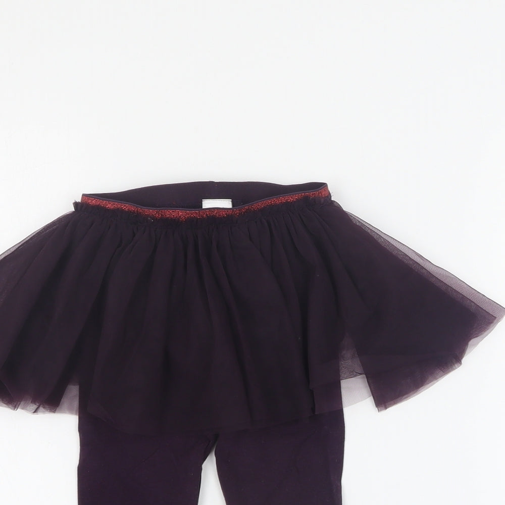 NEXT Baby Purple  Cotton Cropped Leggings Size 18-24 Months  Pullover - Tutu