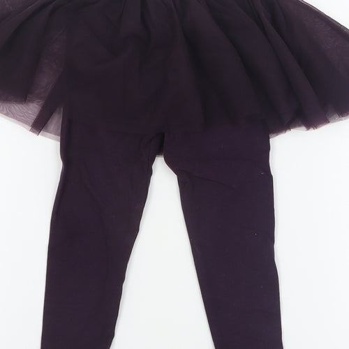 NEXT Baby Purple  Cotton Cropped Leggings Size 18-24 Months  Pullover - Tutu
