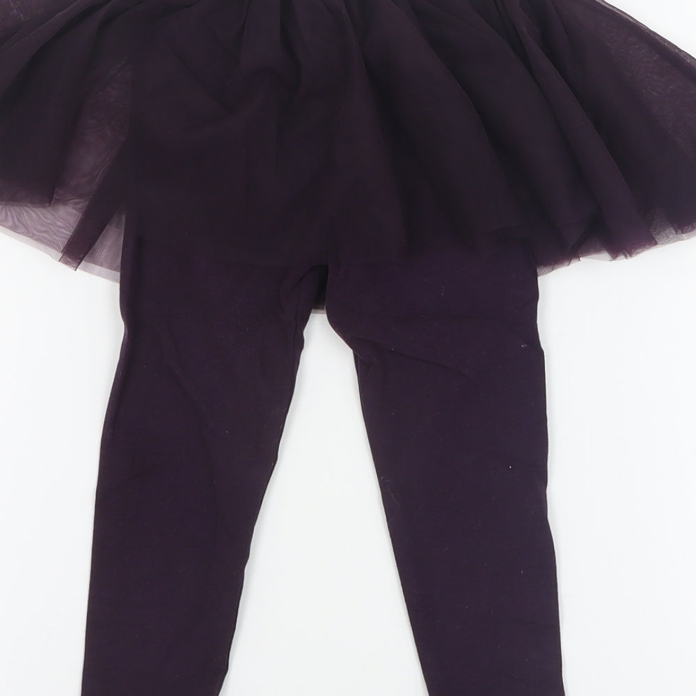 NEXT Baby Purple  Cotton Cropped Leggings Size 18-24 Months  Pullover - Tutu