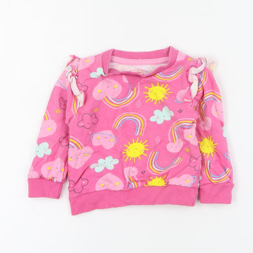 Studio Baby Pink  100% Cotton Pullover Jumper Size 3-6 Months  Pullover