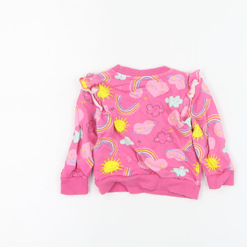 Studio Baby Pink  100% Cotton Pullover Jumper Size 3-6 Months  Pullover