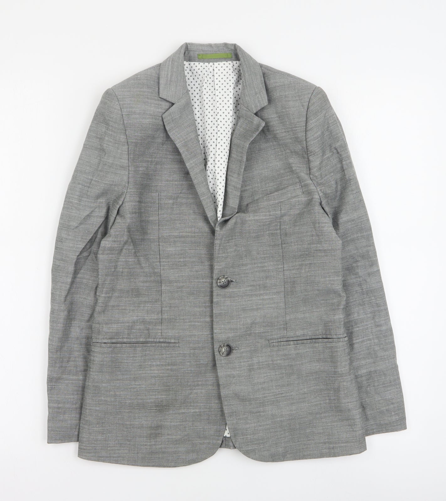 Marks and Spencer Boys Grey   Jacket Blazer Size 10-11 Years  Button