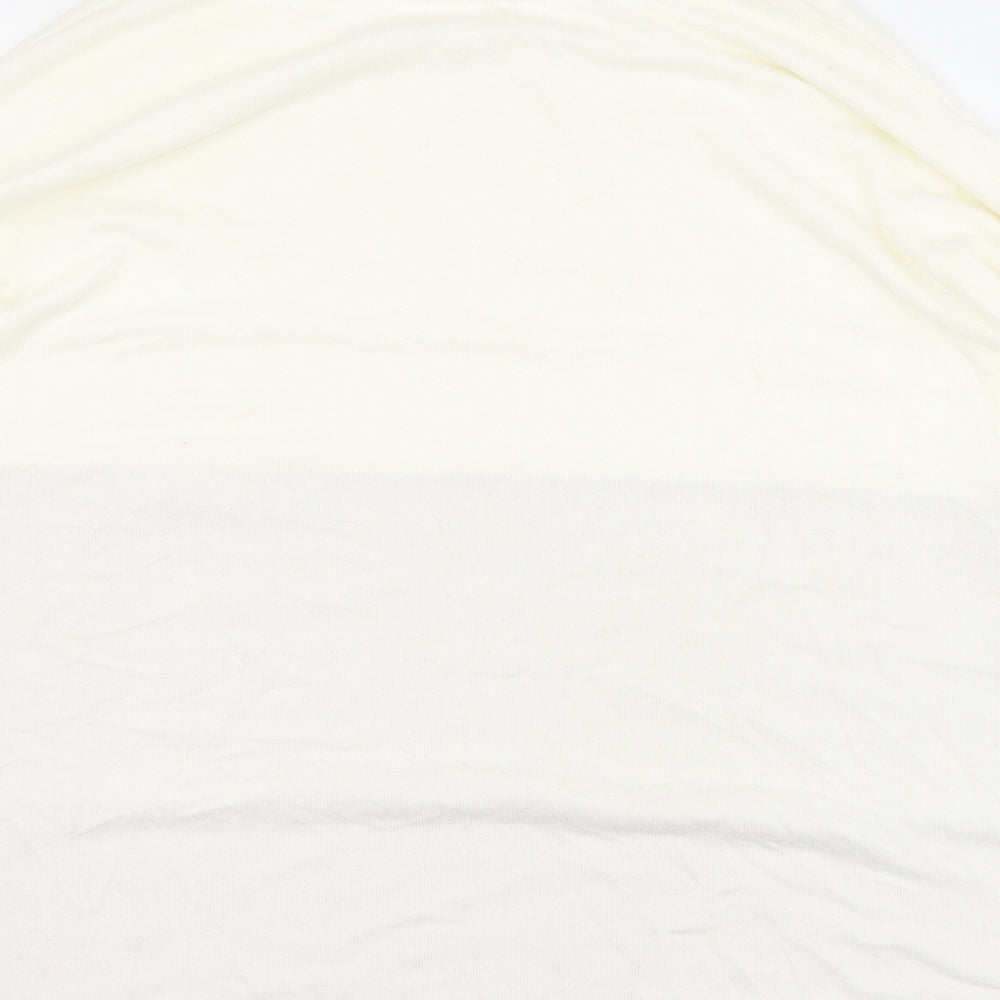 Marks and Spencer Womens White Round Neck  Viscose Pullover Jumper Size 18