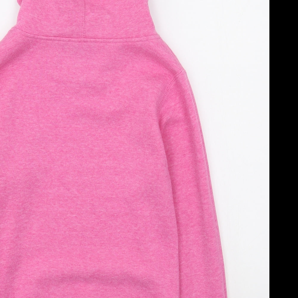 Disneyland Paris Girls Pink  Cotton Pullover Hoodie Size 12 Years  Pullover