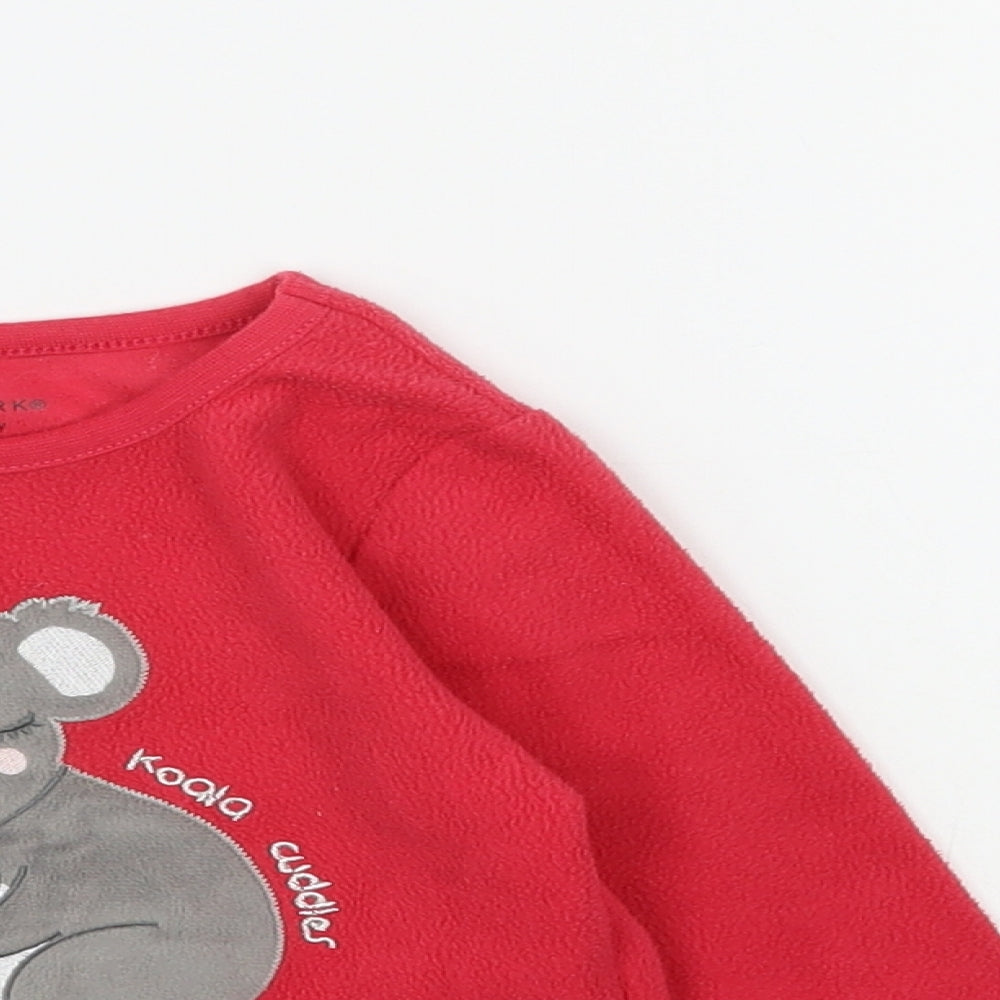 Primark Baby Red Geometric Polyester  Pyjama Pants Size 9-12 Months  Pullover