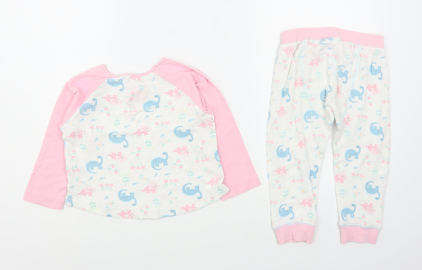 Matalan Girls Multicoloured Geometric 100% Cotton Top Pyjama Set Size 2-3 Years  Pullover