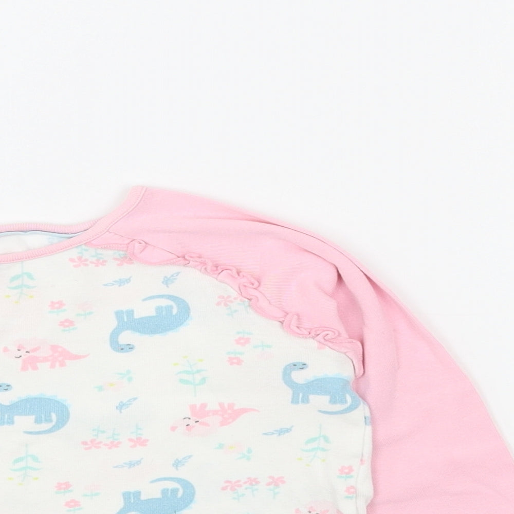 Matalan Girls Multicoloured Geometric 100% Cotton Top Pyjama Set Size 2-3 Years  Pullover