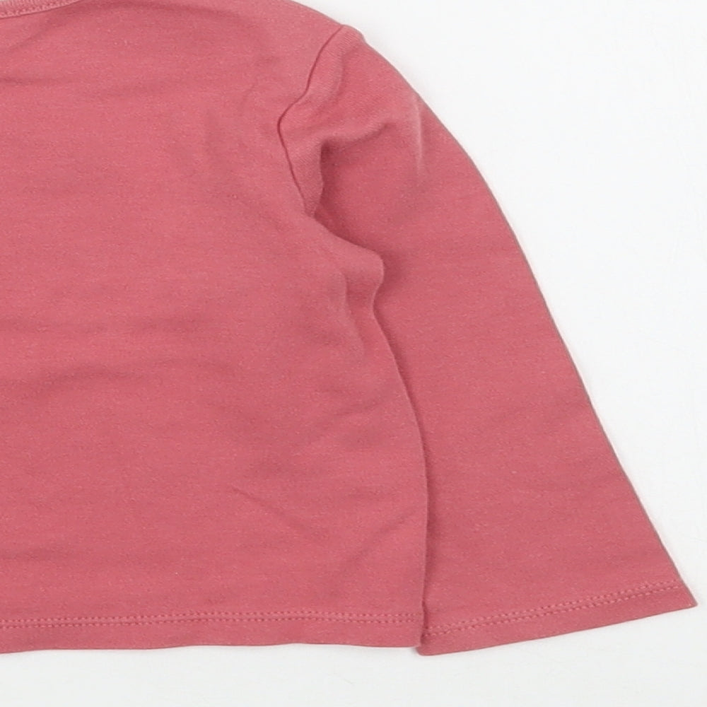 F&F Girls Pink  100% Cotton Trousers Outfit/Set Size 12-18 Months  Pullover