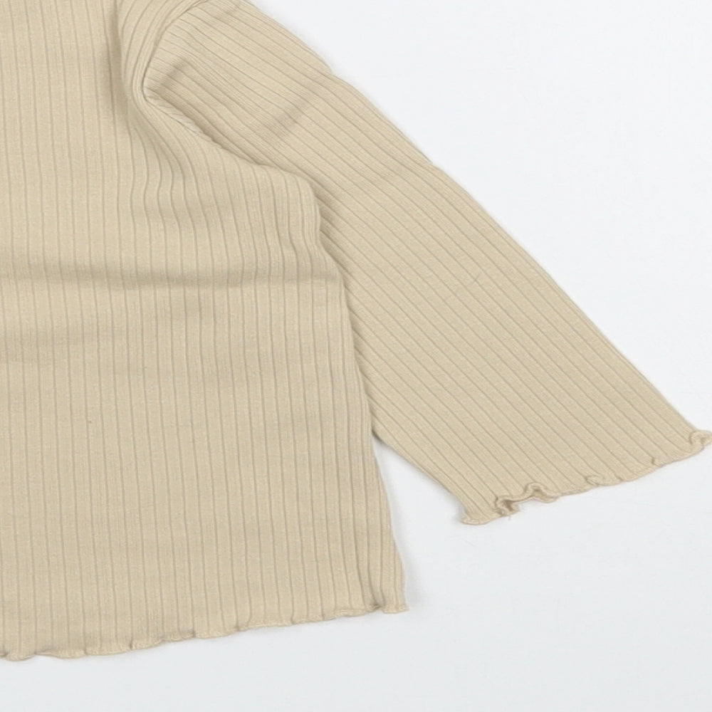 George Girls Beige  Cotton Trousers Outfit/Set Size 9-12 Months  Pullover
