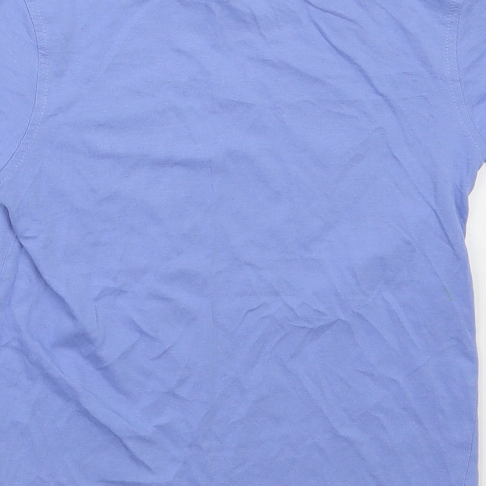 George Boys Blue  100% Cotton Basic T-Shirt Size 5-6 Years Round Neck Pullover