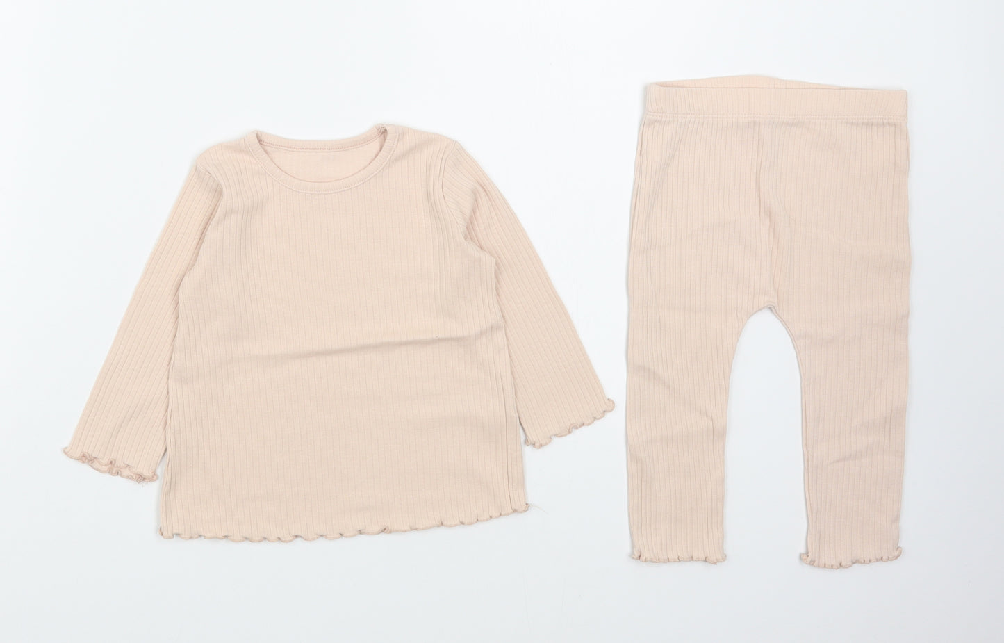 George Girls Pink  Cotton Trousers Outfit/Set Size 9-12 Months  Pullover