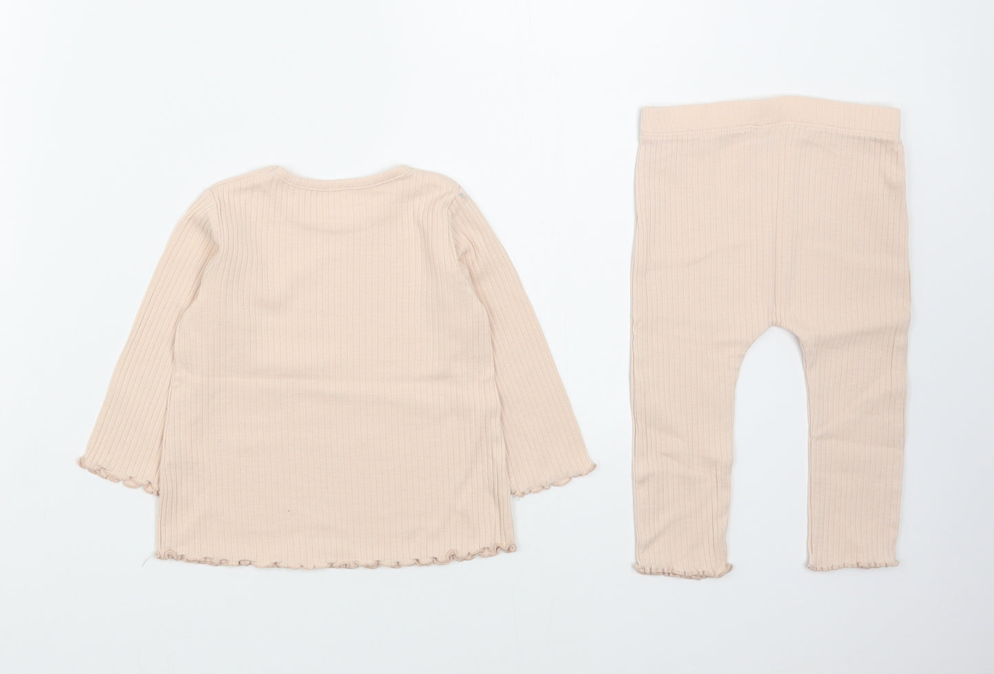 George Girls Pink  Cotton Trousers Outfit/Set Size 9-12 Months  Pullover