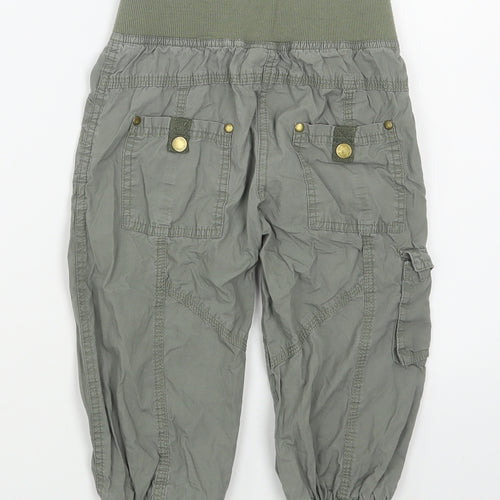 Dunnes Stores Boys Green  100% Cotton Cargo Trousers Size 8 Years  Regular