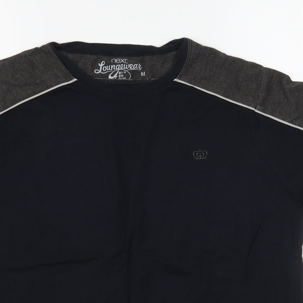 NEXT Mens Black  Cotton  T-Shirt Size M Round Neck