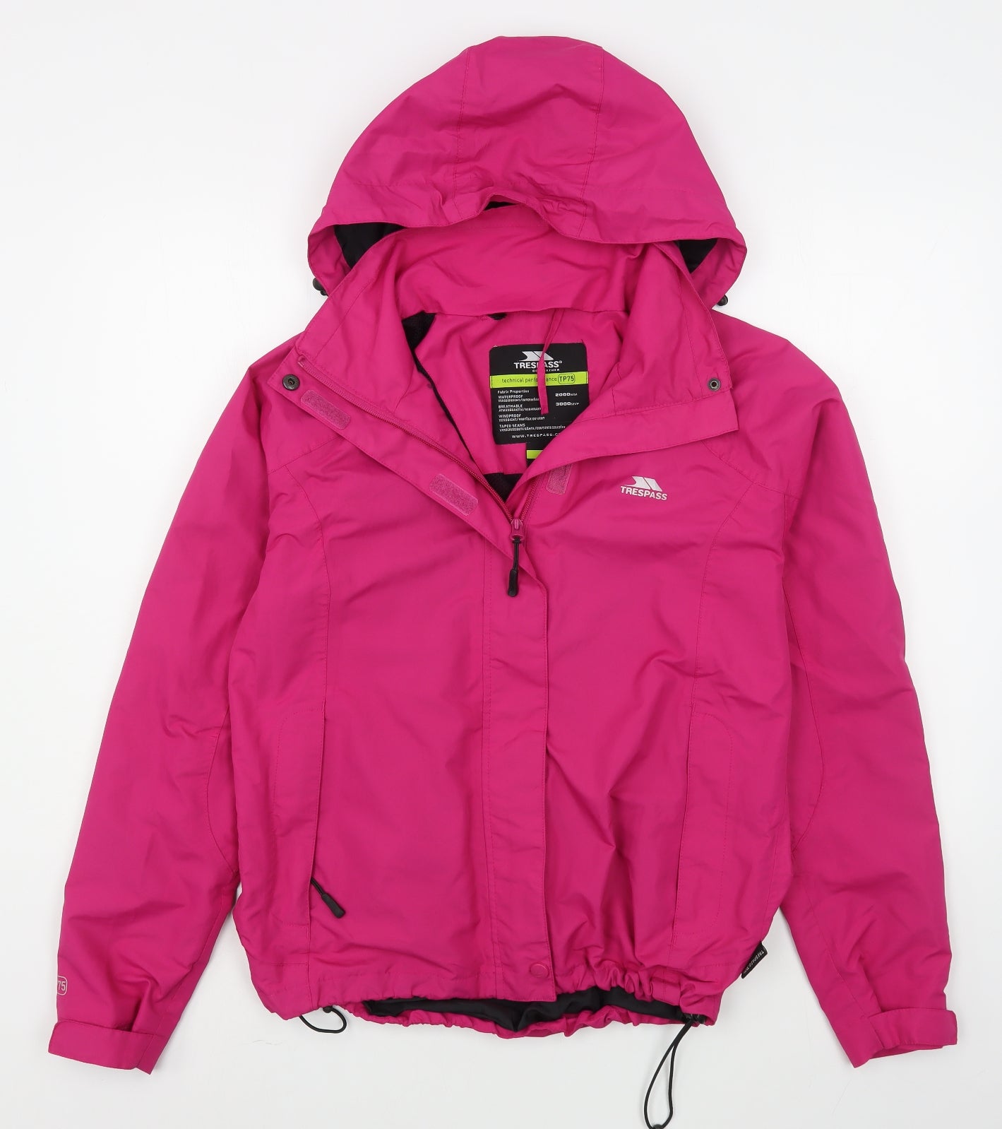 Tresspas Womens Pink   Rain Coat Coat Size M  Zip