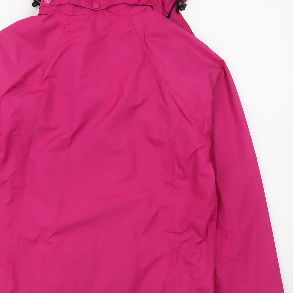 Tresspas Womens Pink   Rain Coat Coat Size M  Zip