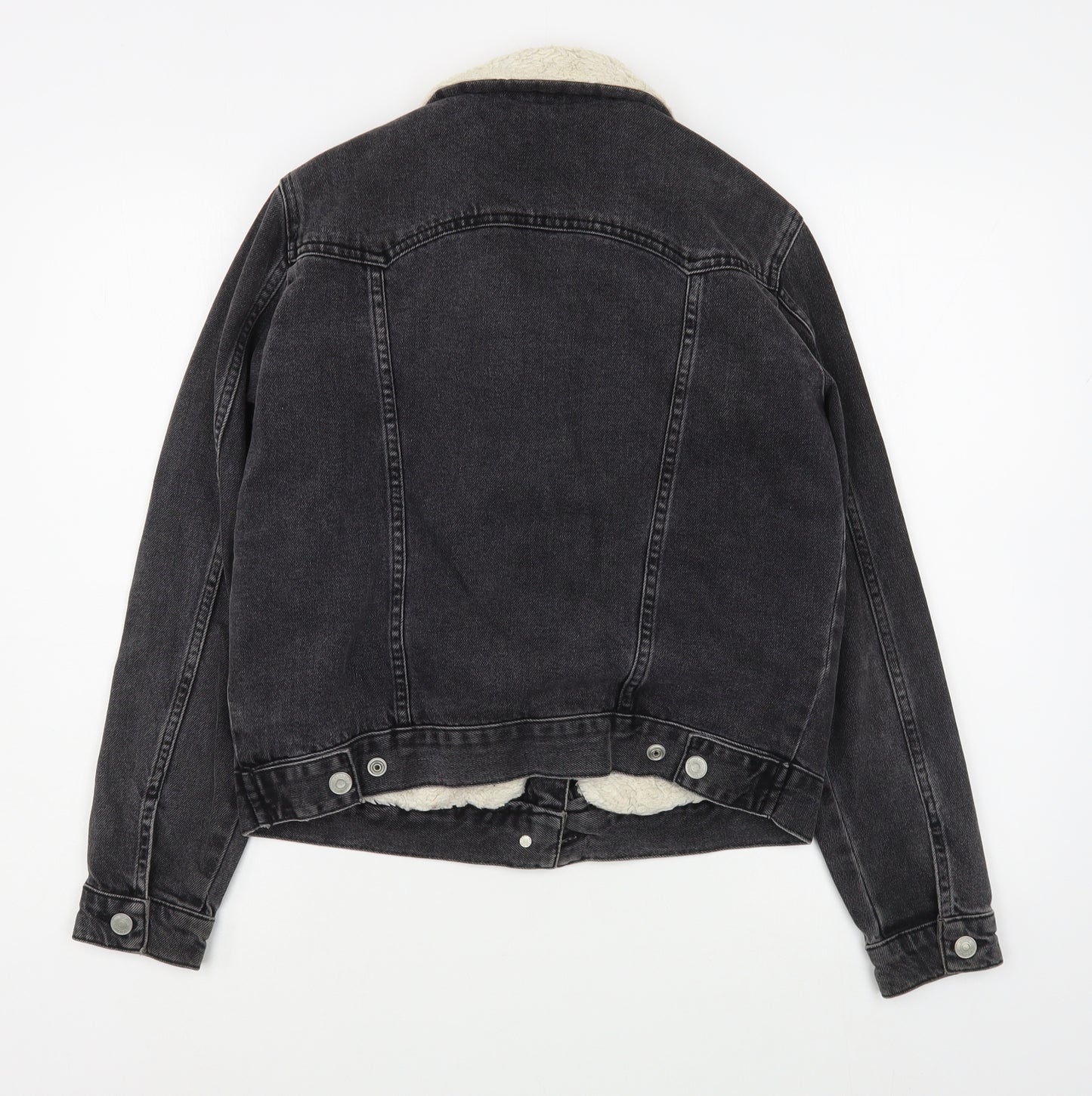 Topshop Womens Black   Jacket  Size 10  Button