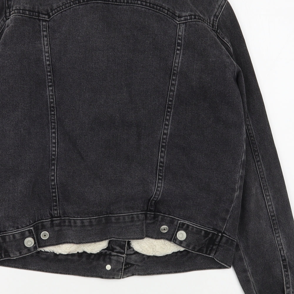 Topshop Womens Black   Jacket  Size 10  Button