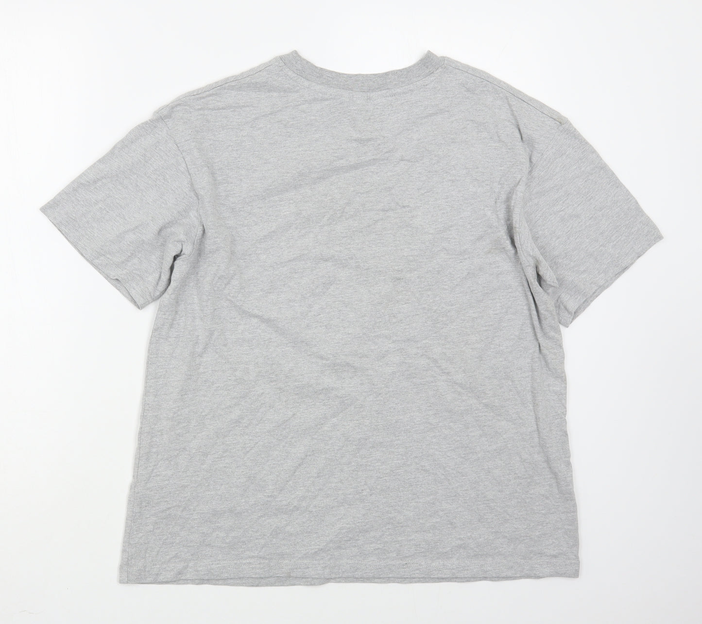 H&M Womens Grey  Cotton Basic T-Shirt Size S Round Neck