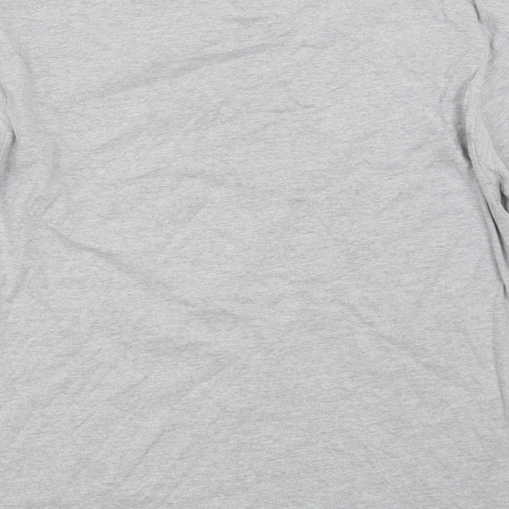 H&M Womens Grey  Cotton Basic T-Shirt Size S Round Neck
