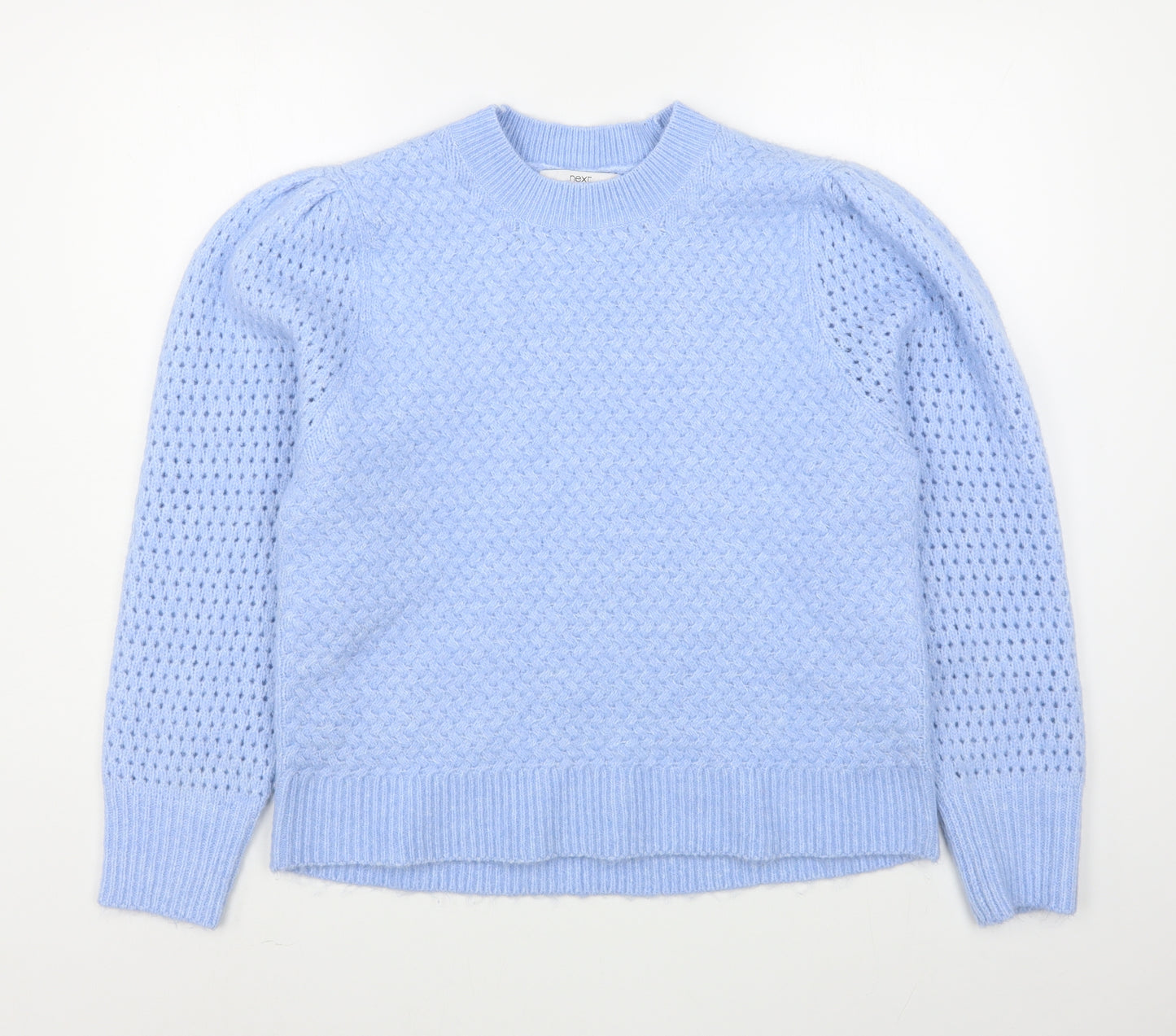 NEXT Womens Blue Round Neck  Polyester Pullover Jumper Size 16
