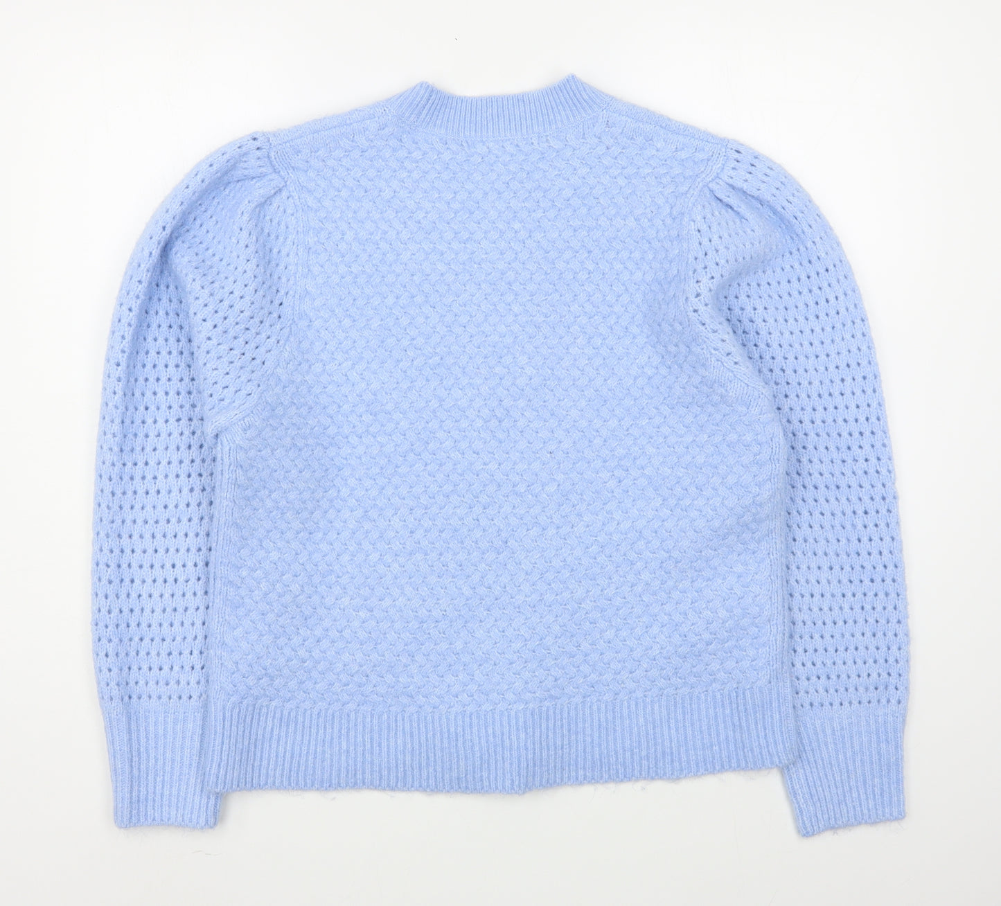 NEXT Womens Blue Round Neck  Polyester Pullover Jumper Size 16