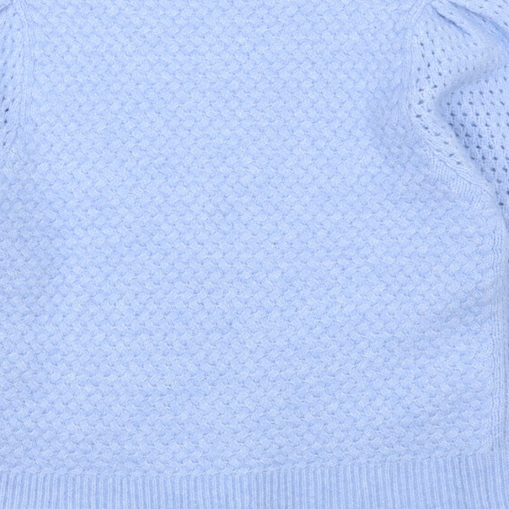 NEXT Womens Blue Round Neck  Polyester Pullover Jumper Size 16