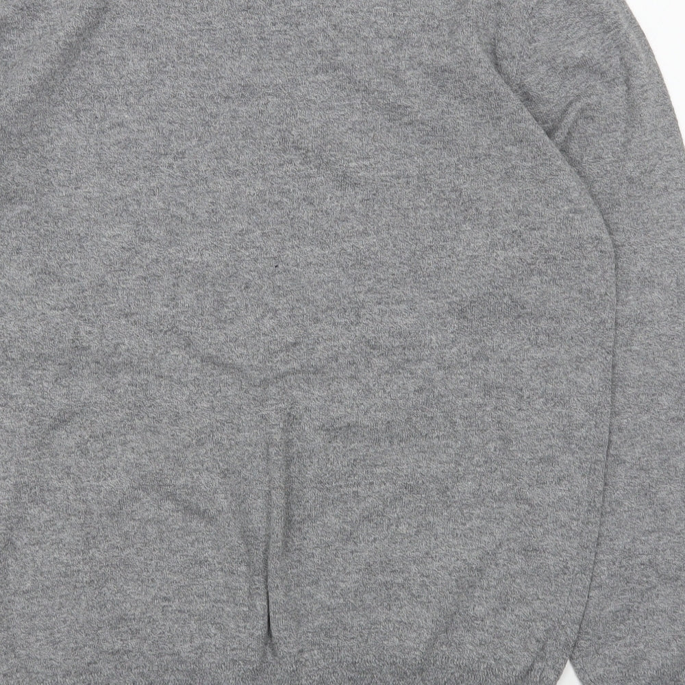 George Womens Grey Round Neck  Cotton Pullover Jumper Size M