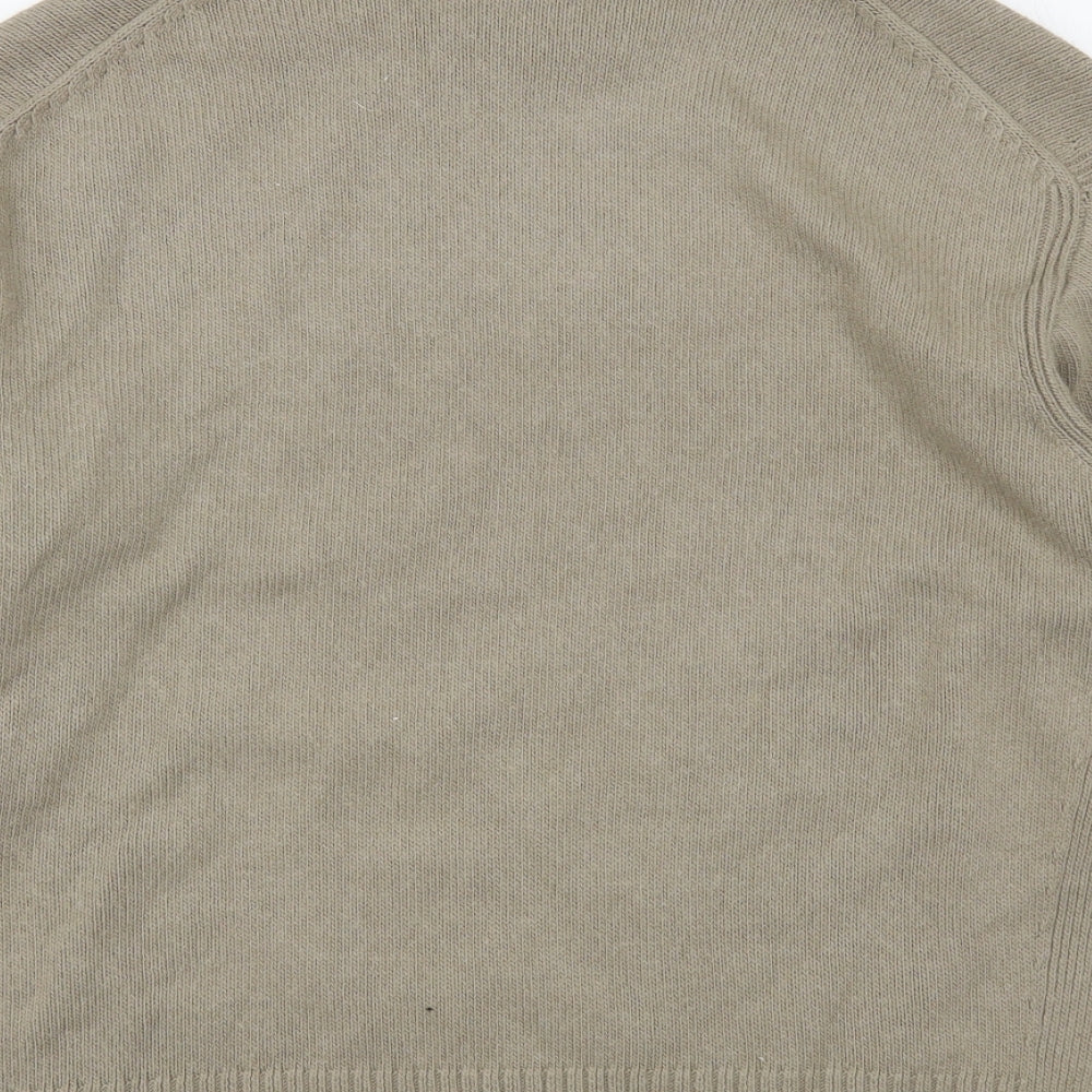 H&M Womens Beige High Neck  Polyester Pullover Jumper Size M