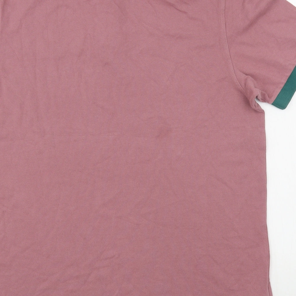 Fred Perry Mens Pink  Cotton  Polo Size XL Collared Button