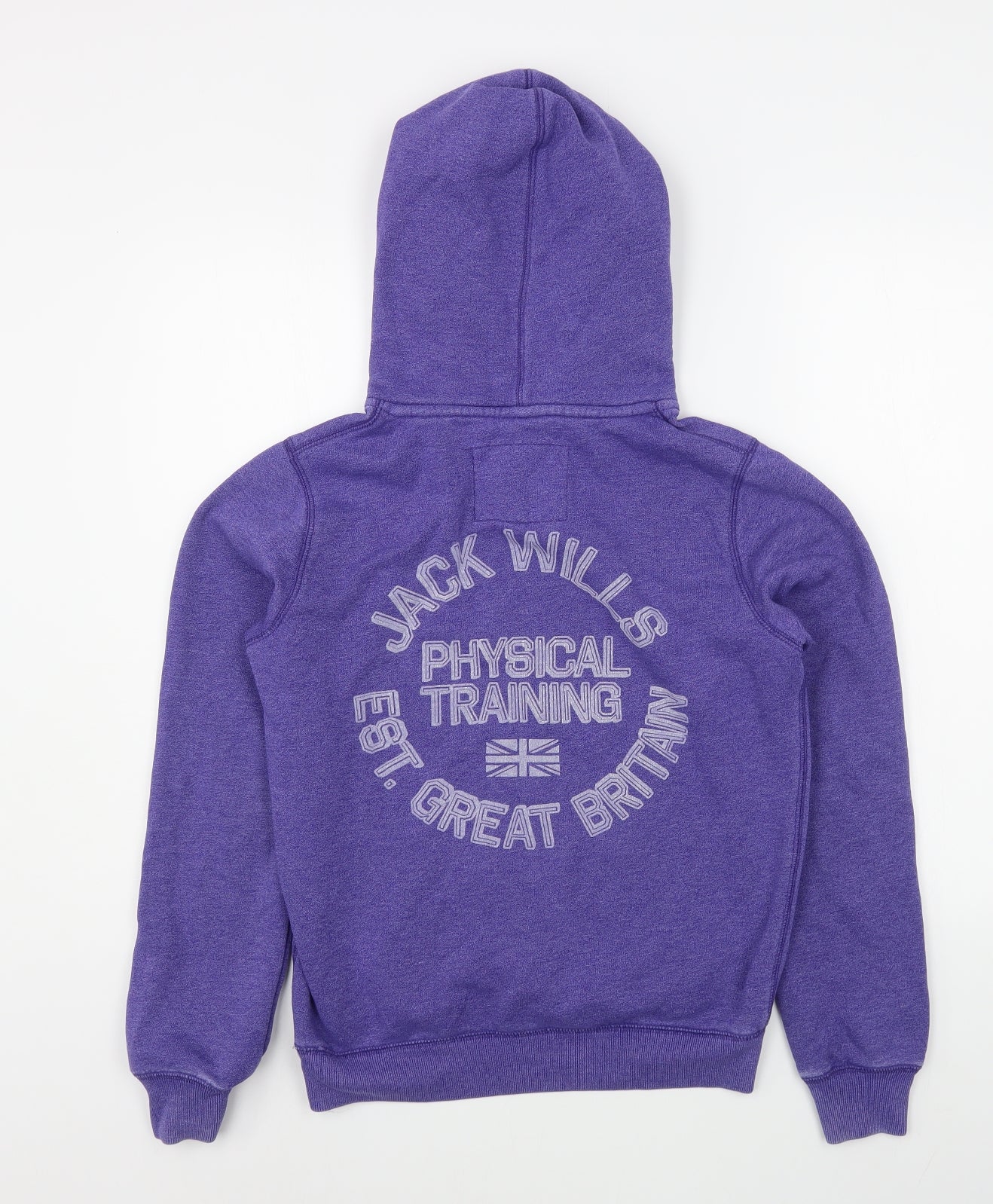 Jack Wills Womens Purple  Cotton Pullover Hoodie Size 12  Pullover