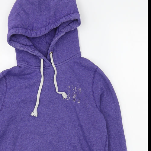 Jack Wills Womens Purple  Cotton Pullover Hoodie Size 12  Pullover