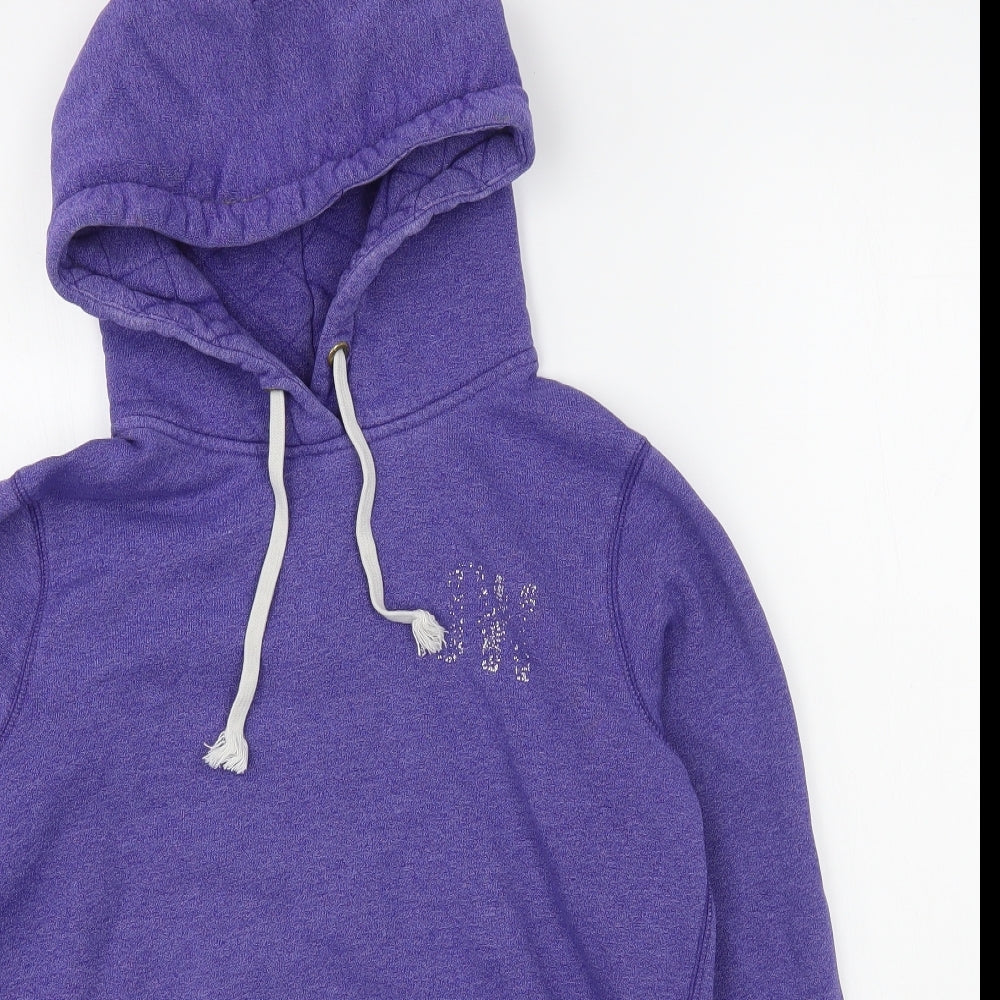 Jack Wills Womens Purple  Cotton Pullover Hoodie Size 12  Pullover