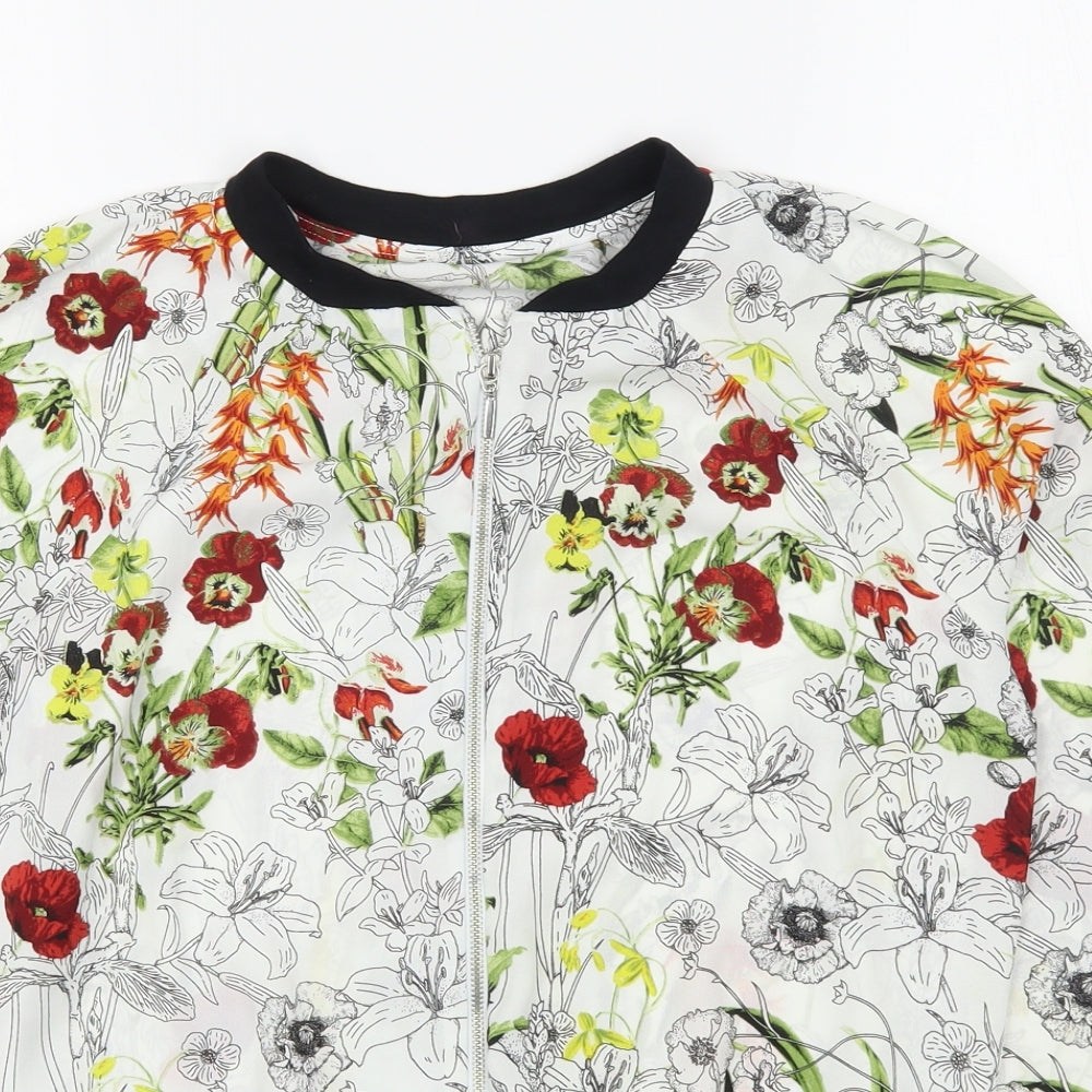 Dunnes Stores Womens Multicoloured Floral  Jacket  Size 8  Zip