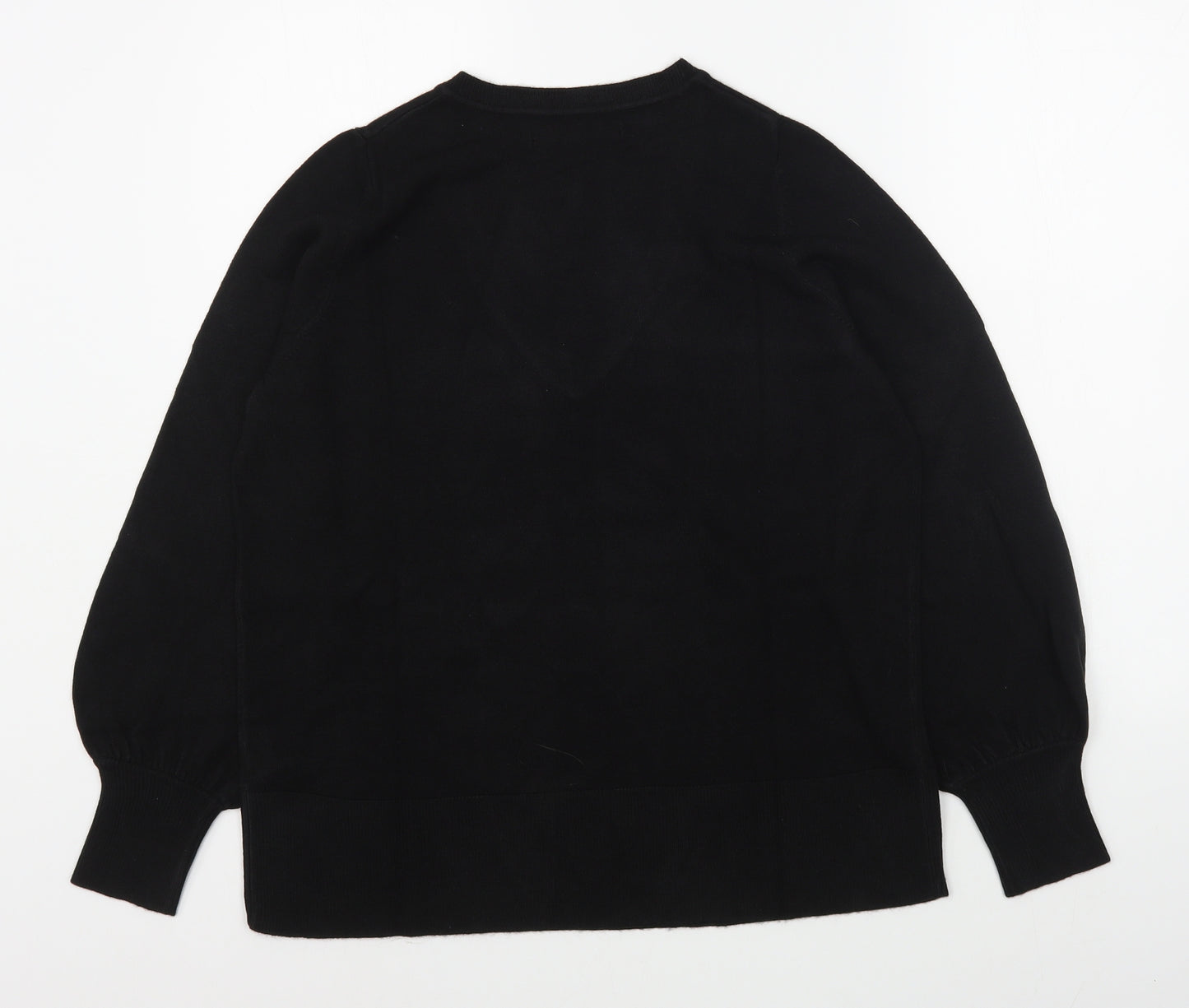 By Very Womens Black V-Neck  Acrylic Pullover Jumper Size 14